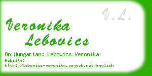 veronika lebovics business card